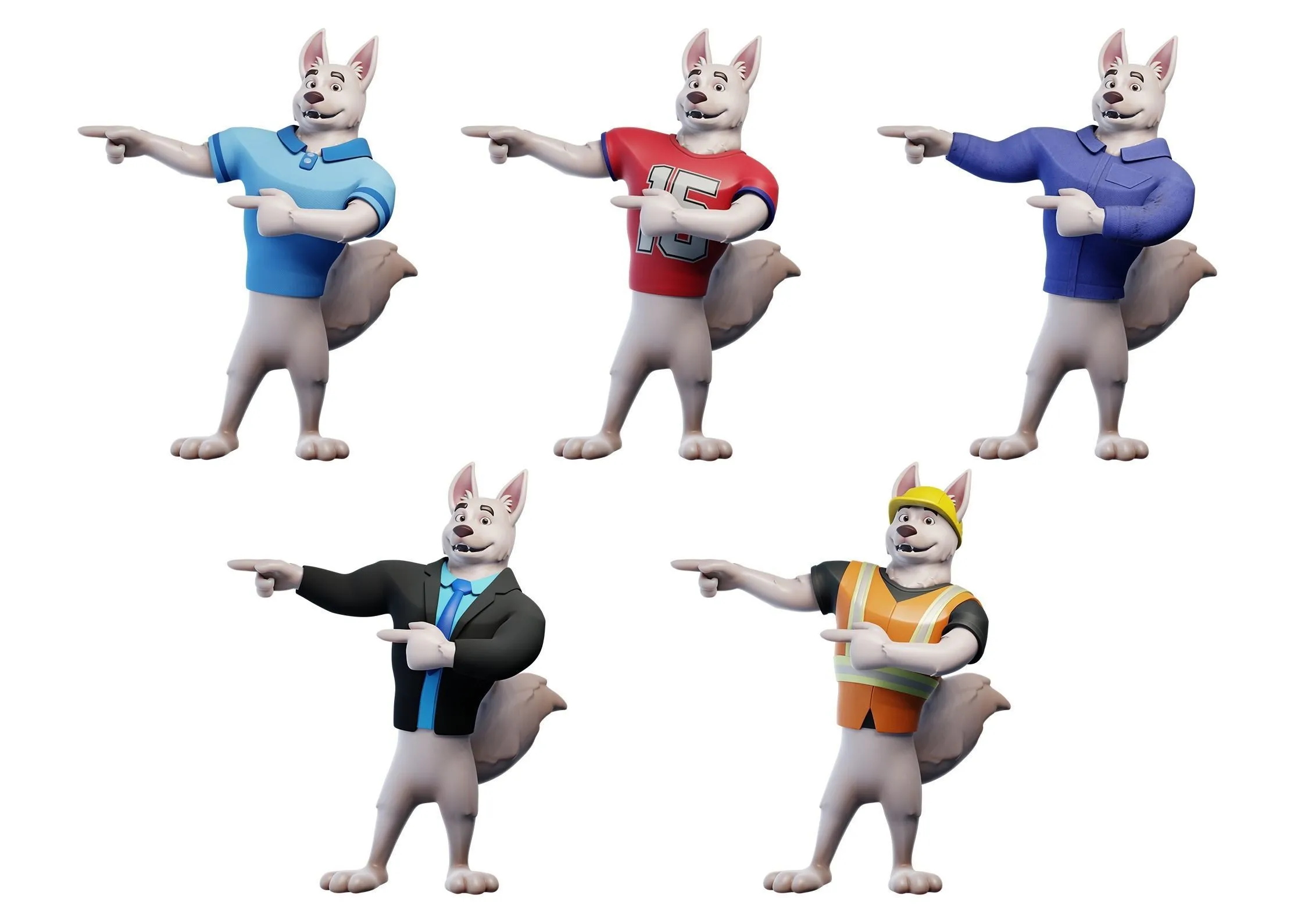 dog mascot clothes option 2 showcase